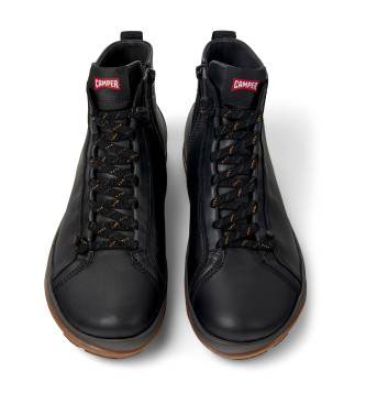 Camper Bottines en cuir noir Peu Pista GM 