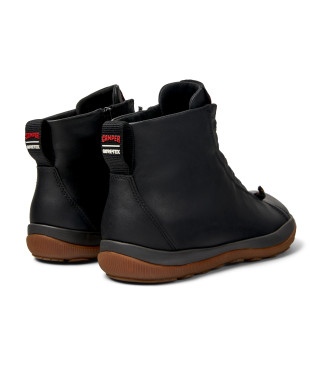 Camper Bottines en cuir noir Peu Pista GM 