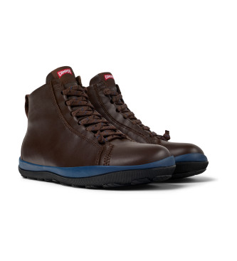 Camper Bottines en cuir marron Peu Pista GM