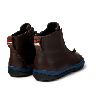 Camper Bottines en cuir marron Peu Pista GM