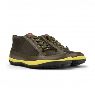 Camper Chaussures en cuir vert Peu Pista GM