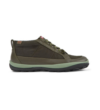 Camper Botins Peu Pista GM em pele verde escura