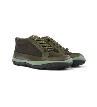 Camper Botins Peu Pista GM em pele verde escura