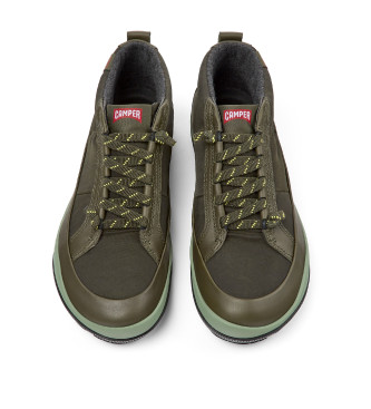 Camper Botins Peu Pista GM em pele verde escura