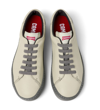 Camper Peu Touring light grey leather shoes