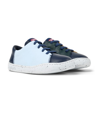 Camper Chaussures Peu Touring en cuir bleu