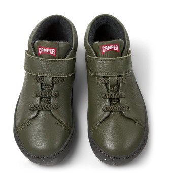 Camper Botines de piel Peu Touring verde oscuro