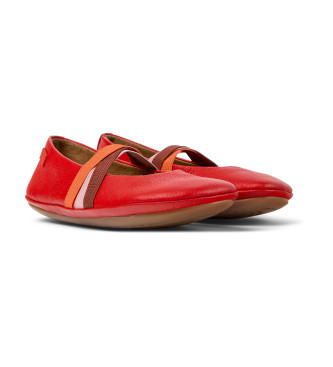 Camper Ballerines en cuir Rouge droit