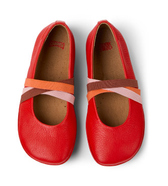 Camper Ballerines en cuir Rouge droit