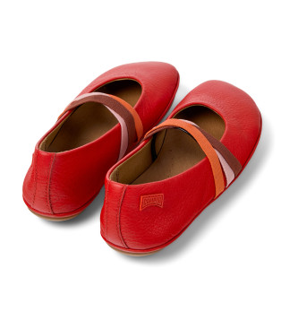 Camper Ballerines en cuir Rouge droit