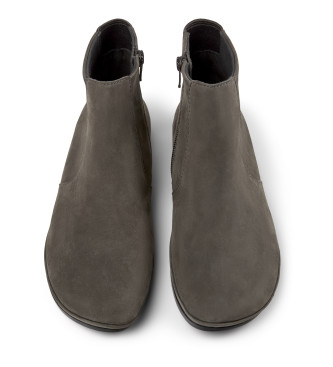 Camper Leather Ankle Boots Right grey