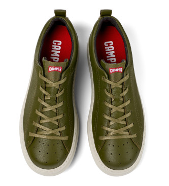 Camper Runner Four green leather trainers