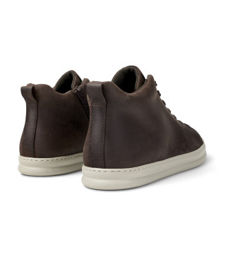 Camper Runner Four brown leather ankle boots