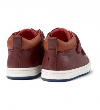 Camper Runner Four burgundy leather trainers