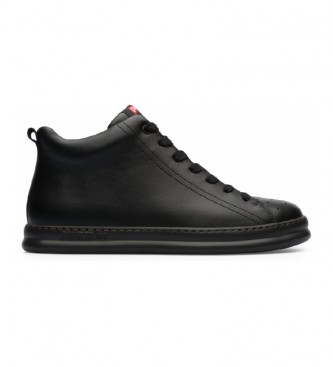 Camper Leather Runner Vier geknpfte Schuhe schwarz