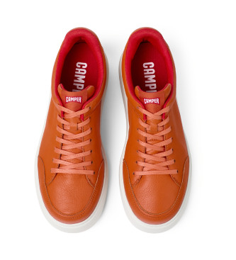 Camper Chaussures en cuir orange Runner K21