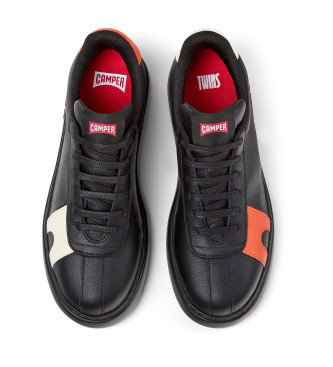 Camper Runner K21 sapatos de couro preto 