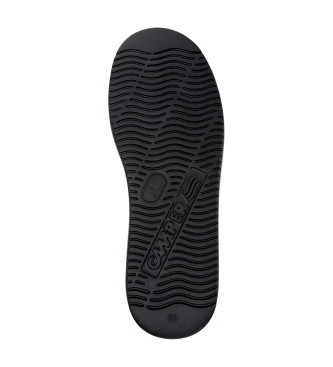 Camper Runner K21 sapatos de couro preto 