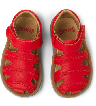 Camper Leather crab sandals Bicho red