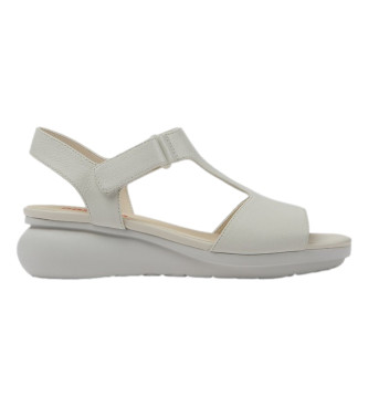 Camper Balloon white leather sandals -Height wedge: 5,1cm