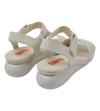 Camper Balloon white leather sandals -Height wedge: 5,1cm