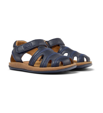 Camper Blauwe leren sandalen