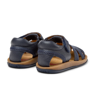 Camper Blue leather crab sandals