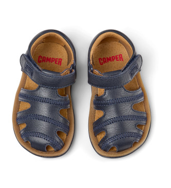 Camper Blue leather crab sandals