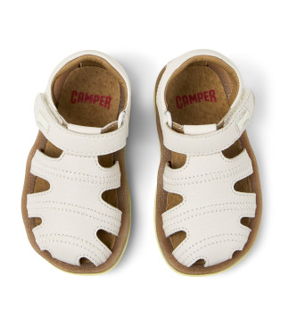 Camper Sandales crabe en cuir blanc