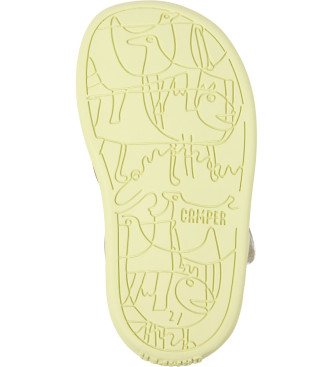 Camper White leather crab sandals