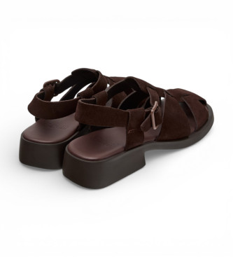 Camper Brown Dana Leather Sandals