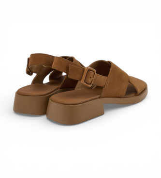 Camper Brown Dana Leather Sandals