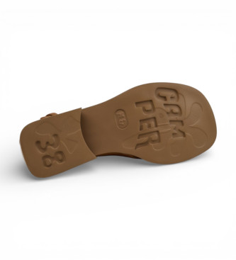 Camper Brown Dana Leather Sandals