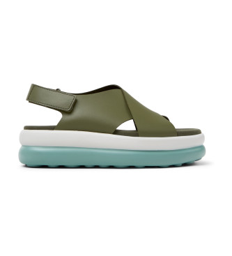 Camper Flota Up groen leren sandalen