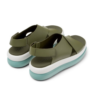 Camper Flota Up groen leren sandalen