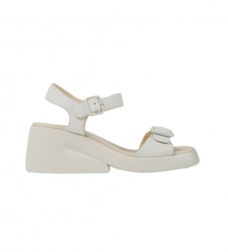 Camper Kaah white leather sandals -Height heel 6.6cm