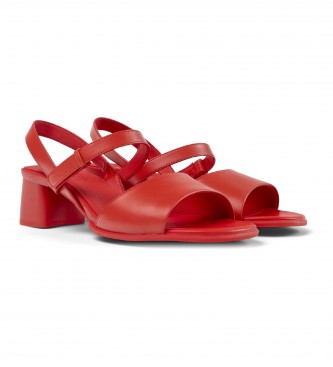 Camper Leather sandals Katie red -Height: 5,1cm