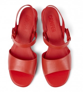 Camper Leather sandals Katie red -Height: 5,1cm