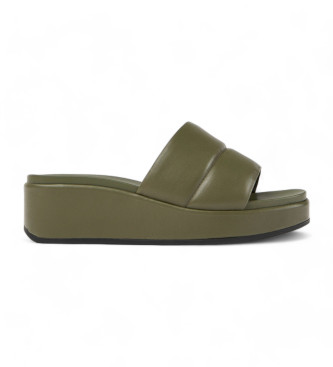 Camper Misia green leather sandals