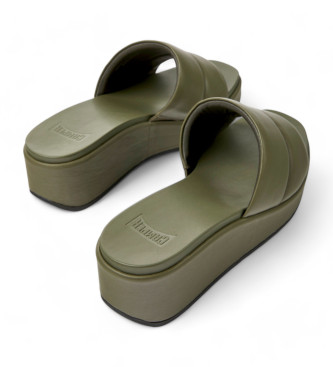 Camper Misia green leather sandals