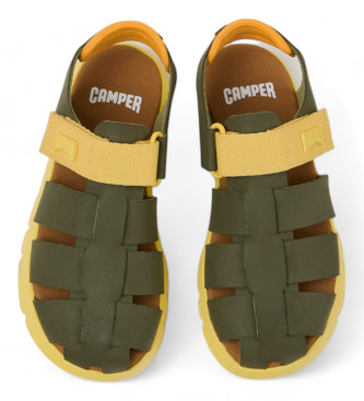 Camper Grna Caterpillar sandaler i lder