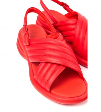 Camper Spiro Svetlo rdeči usnjeni sandali