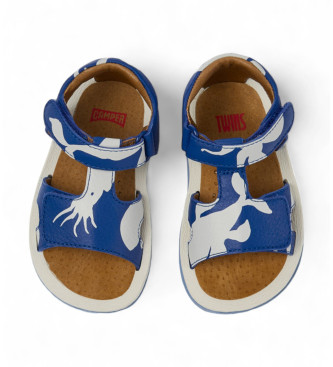 Camper Sandalias de Piel Twins azul