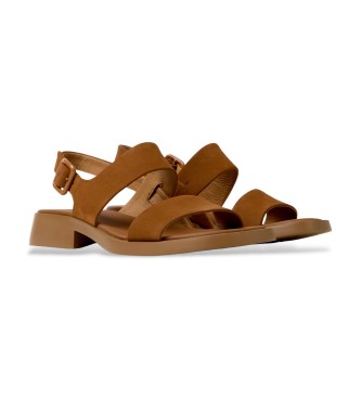 Camper Brown Dana Leather Sandals