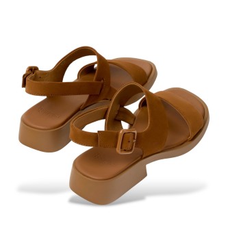 Camper Brown Dana Leather Sandals