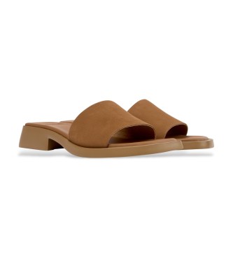 Camper Brown Dana Leather Sandals