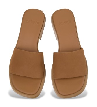Camper Brown Dana Leather Sandals