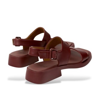 Camper Dana burgundy leather sandals