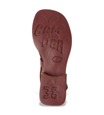 Camper Dana burgundy leather sandals