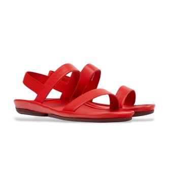 Camper Leather Sandals Right Isla red